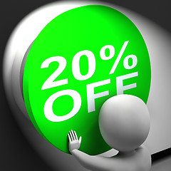 Image showing Twenty Percent Off Pressed Shows 20 Price Reduction