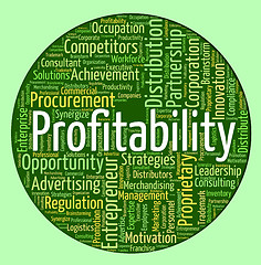 Image showing Profitability Word Indicates Bottom Line And Payback