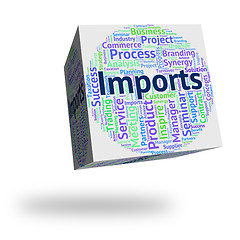 Image showing Imports Word Represents Buy Abroad And Cargo