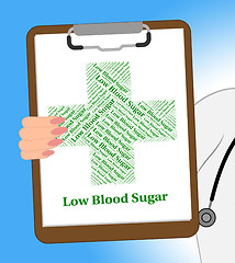 Image showing Low Blood Sugar Shows Poor Health And Afflictions