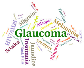 Image showing Glaucoma Illness Means Optic Nerve And Attack