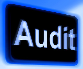 Image showing Audit Sign Shows Auditor Validation Or Inspection