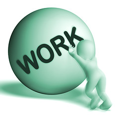 Image showing Work Uphill Sphere Shows Difficult Working Labour