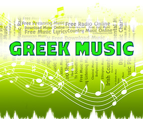 Image showing Greek Music Shows Sound Tracks And Acoustic
