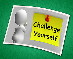 Image showing Challenge Yourself Photo Means Be Determined And Motivated