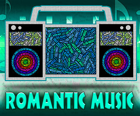 Image showing Romantic Music Means Tender Hearted And Audio