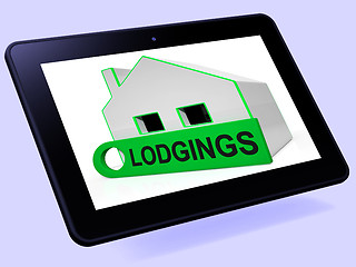 Image showing Lodgings House Tablet Means Room Or Apartment Available