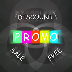 Image showing Advertising Words Displays Promo Discount Sale or Free