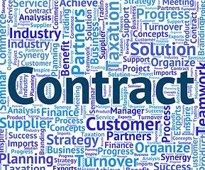 Image showing Contract Word Represents Settlements Contracted And Agreements