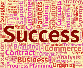 Image showing Success Word Represents Winner Resolution And Wordclouds