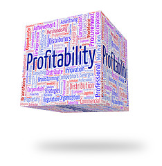 Image showing Profitability Word Means Bottom Line And Financial