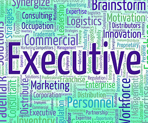 Image showing Executive Word Represents Senior Administrator And Ceo