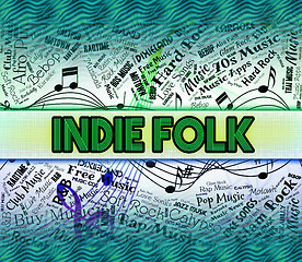 Image showing Indie Folk Represents Sound Tracks And Acoustic