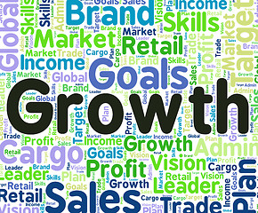 Image showing Growth Word Indicates Gain Growing And Increase