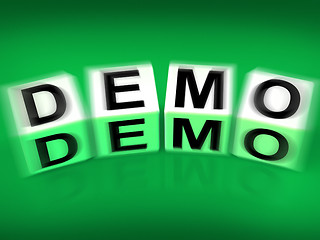 Image showing Demo Blocks Displays Demonstration Test or Try-out a Version