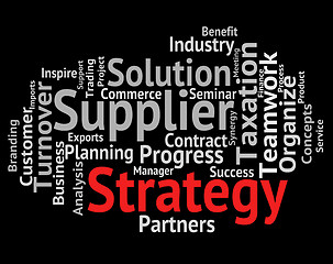 Image showing Strategy Word Represents Plans Planning And Innovation