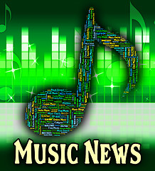 Image showing Music News Represents Sound Tracks And Article