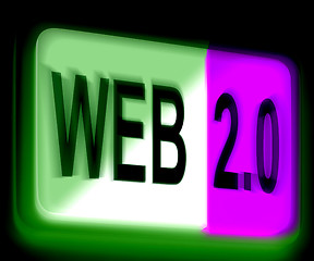 Image showing Web 2.0 Sign Means Dynamic User WWW