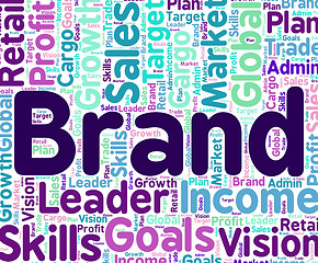 Image showing Brand Word Means Company Identity And Brands