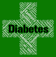 Image showing Diabetes Word Indicates Ill Health And Ailment