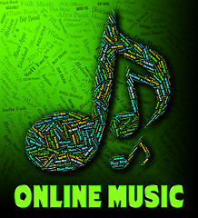 Image showing Online Music Indicates World Wide Web And Audio