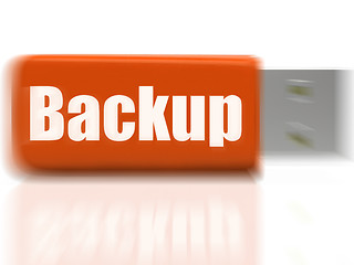 Image showing Backup USB drive Shows Data Storage Or File Transfer