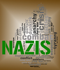 Image showing Nazis Word Shows Military Action And Hitlerism