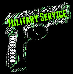 Image showing Military Service Represents Armed Forces And Army