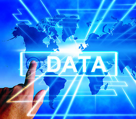 Image showing Data Map Displays an Internet or Worldwide Database