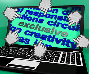 Image showing Exclusive Laptop Screen Shows Limited Offer Or Edition