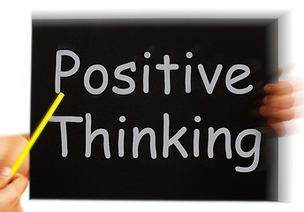 Image showing Positive Thinking Message Shows Optimism And Bright Outlook