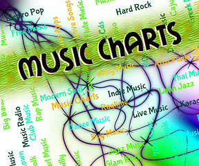 Image showing Music Charts Means Top Twenty And Hit