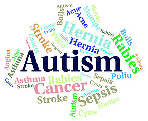 Image showing Autism Word Means Ill Health And Ailment