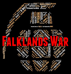 Image showing Falklands War Represents Military Action And Battle