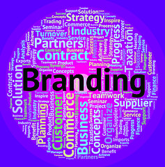 Image showing Branding Word Shows Company Identity And Branded