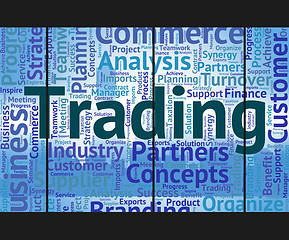 Image showing Trading Word Shows Trade Text And Wordclouds