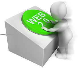 Image showing Web 2.0 Pressed Means Website Or Model And Platform