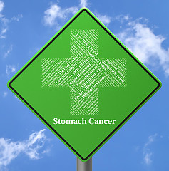 Image showing Stomach Cancer Shows Malignant Growth And Affliction