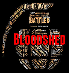 Image showing Wordcloud War Represents Military Action And Massacre