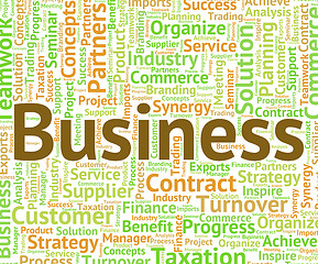Image showing Business Word Indicates Words Corporate And Wordcloud