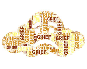 Image showing Grief Word Means Broken Hearted And Angst