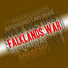 Image showing Falklands War Means Warfare Fight And Fighting