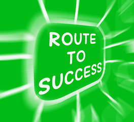 Image showing Route To Success Diagram Displays Direction Of Progress And Achi