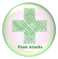 Image showing Stop Panic Represents Poor Health And Affliction