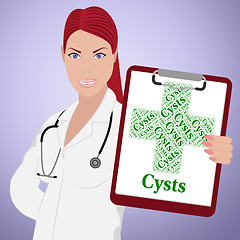 Image showing Cysts Word Represents Poor Health And Affliction