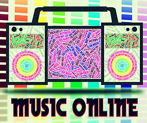 Image showing Music Online Indicates World Wide Web And Acoustic