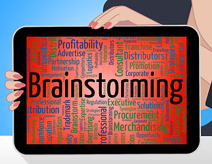 Image showing Brainstorming Word Means Put Heads Together And Analyze