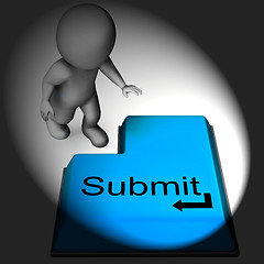 Image showing Submit Keyboard Shows Submitting Or Applying On Internet