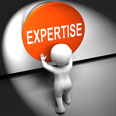 Image showing Expertise Pressed Means Skilled Specialist And Proficiency