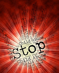 Image showing Stop Child Abuse Shows Prevent Abuses And Abusing